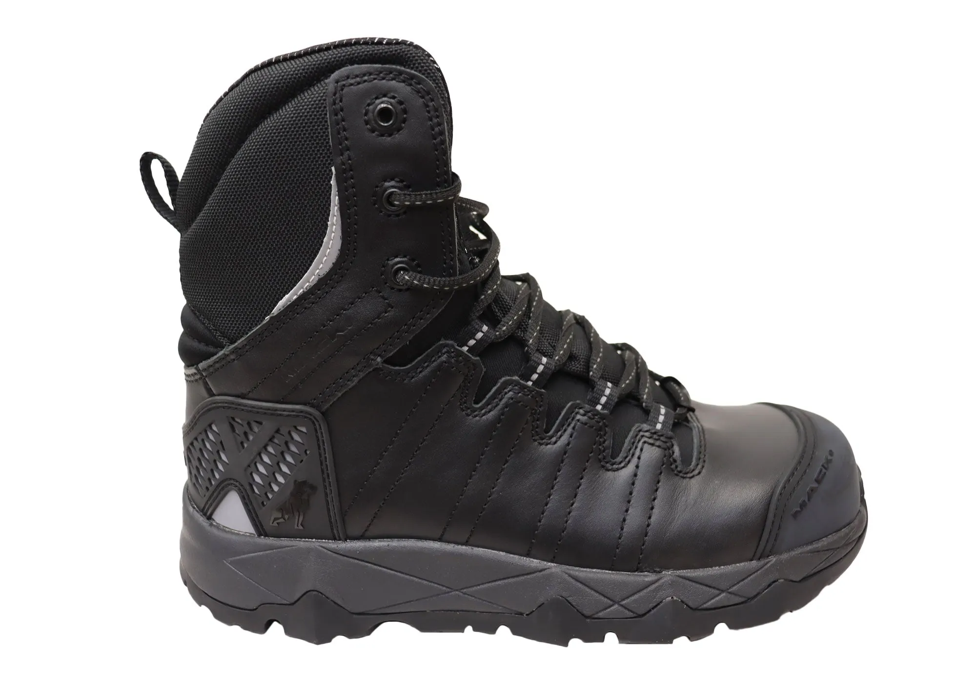 Heavy Duty Comfort Cushion Mack Mens TerraPro Zip Leather Composite Toe Safety Boots With Zip