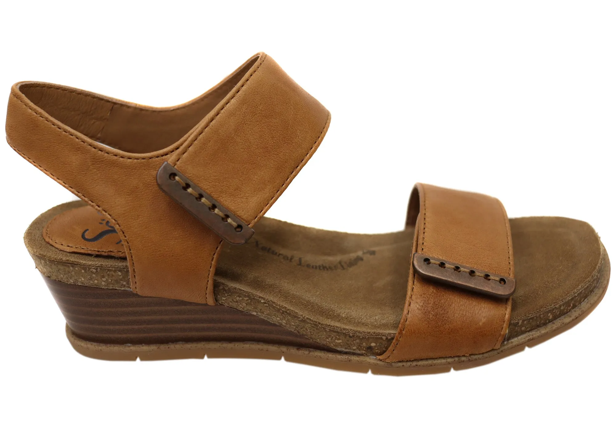 Sofft Verdi II Womens Leather Wedge Sandals With Comfort Footbed walking shoes Friend Meet