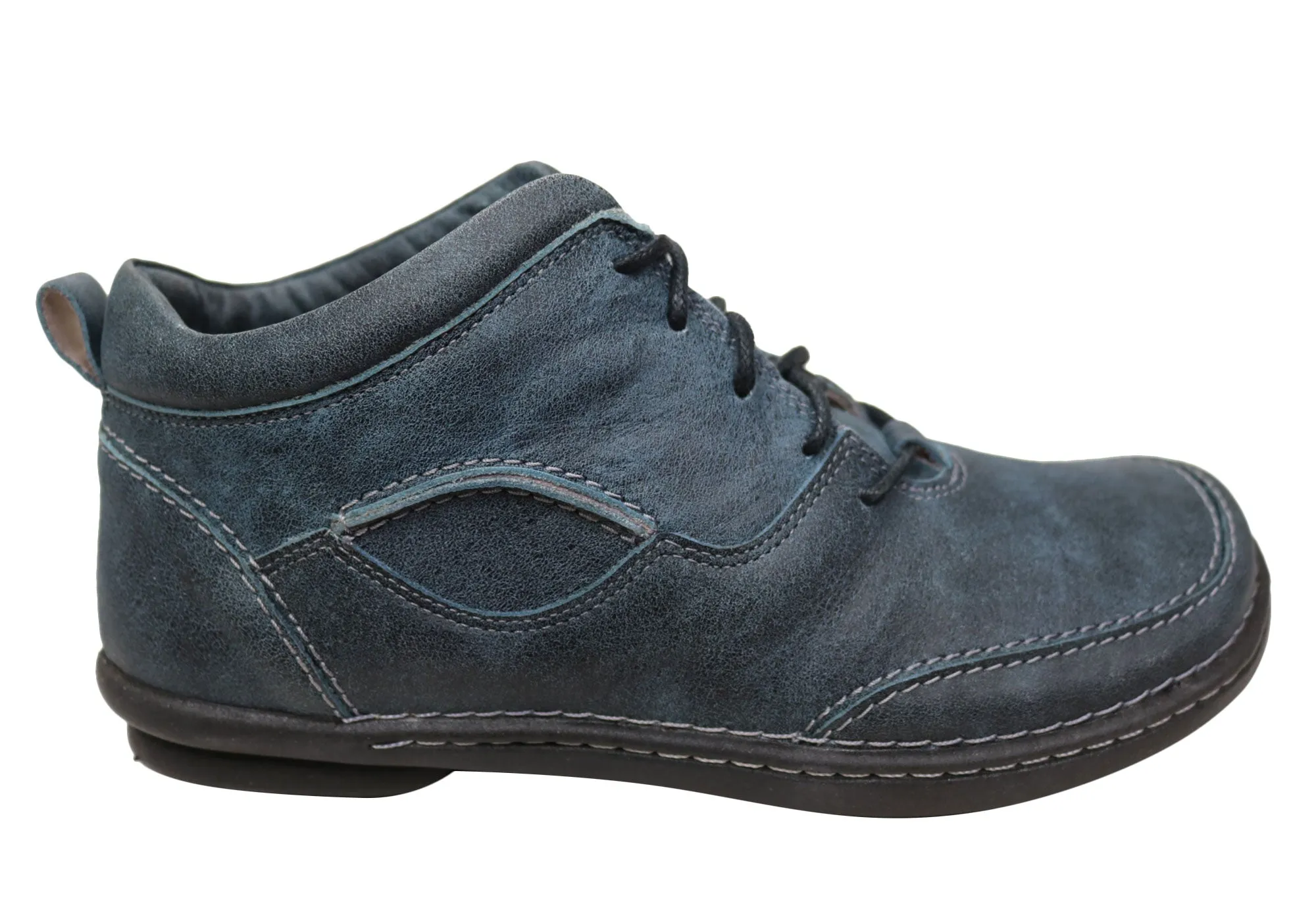 J Gean Mayfair Womens Comfortable Leather Ankle Boots Made In Brazil Cushioned Step Cold Climate