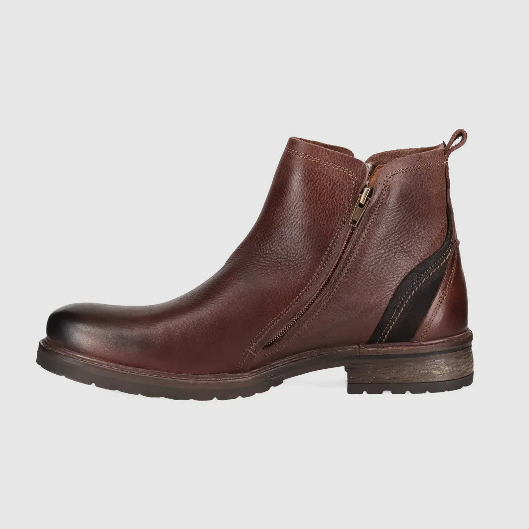 Practical Businessman Hunter Zip Up Boots Dark Brown