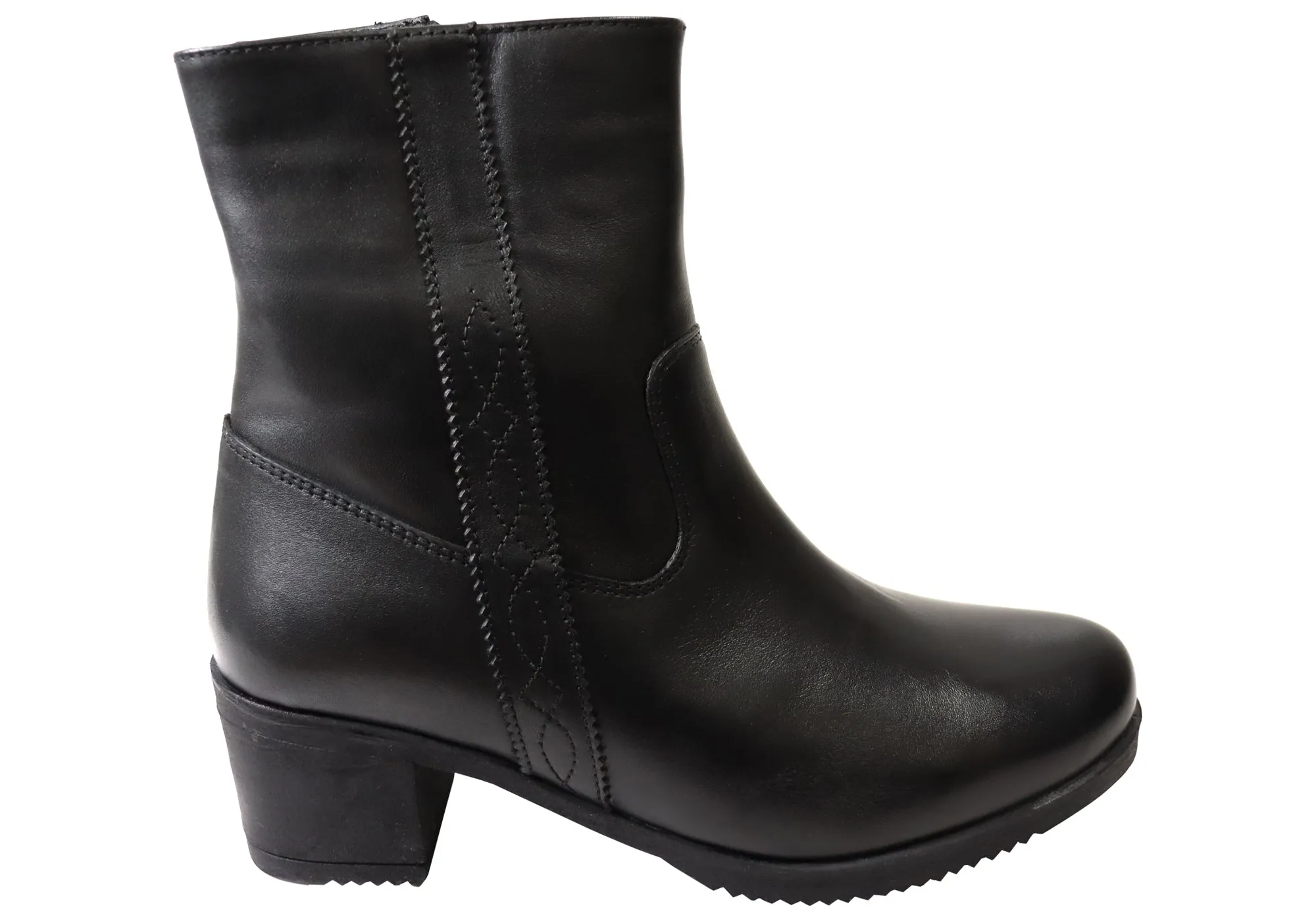 Orizonte Pose Womens European Comfortable Leather Ankle Boots Rural Terrain Anti-Skid