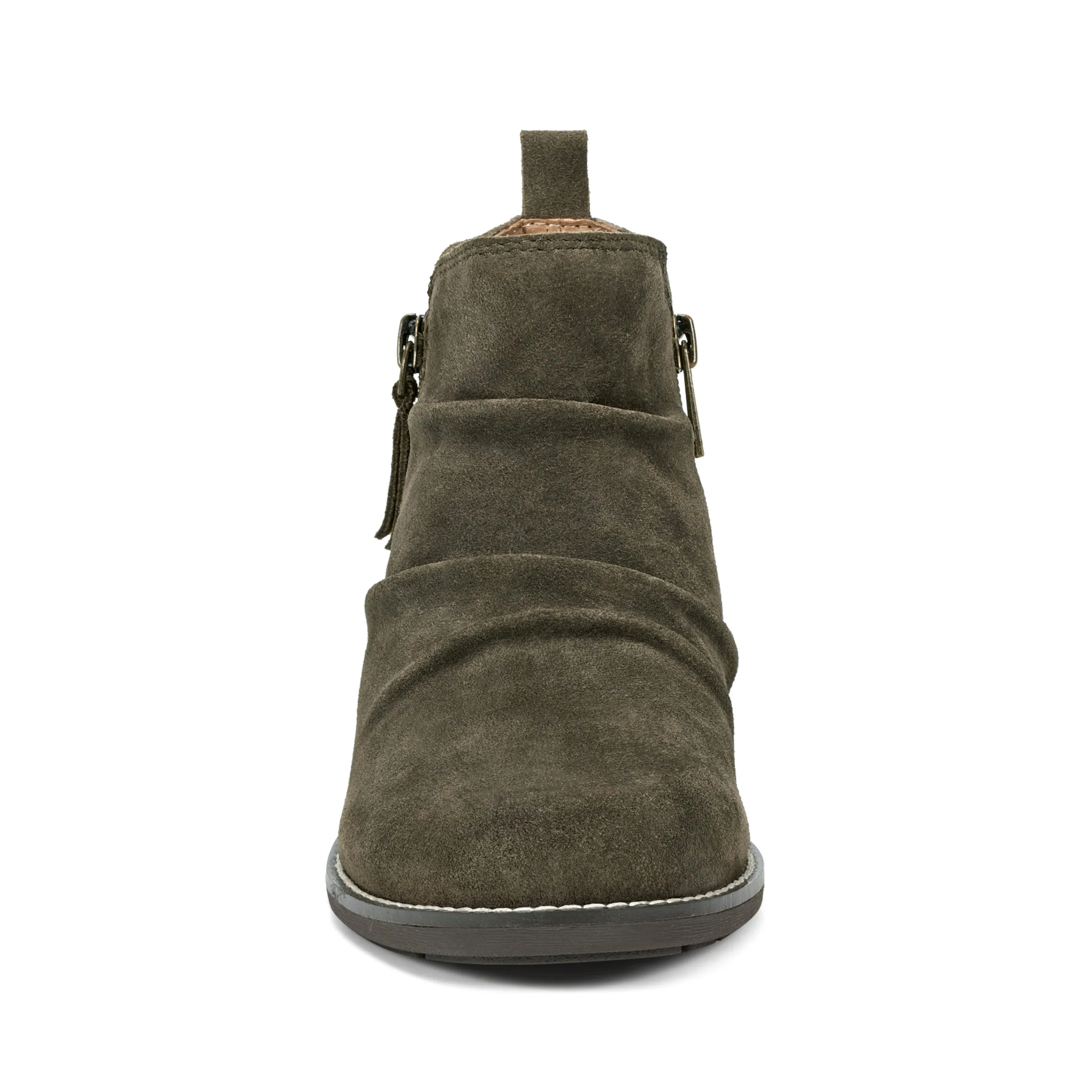 Nadya Round Toe Ruched Casual Booties Fantasy Path Daily Comfort
