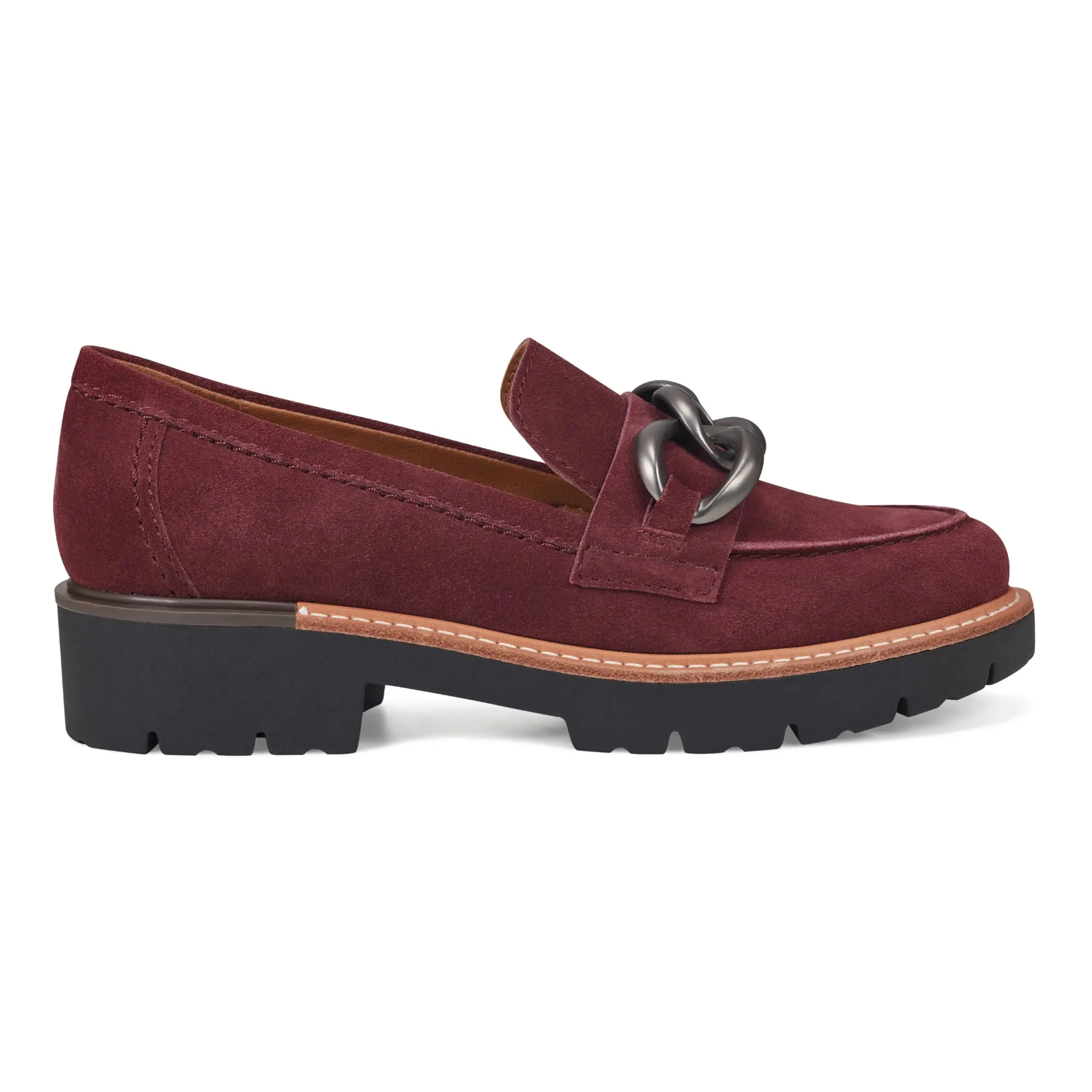 Mid Top Zalor Round Toe Lug Sole Casual Slip-on Loafers