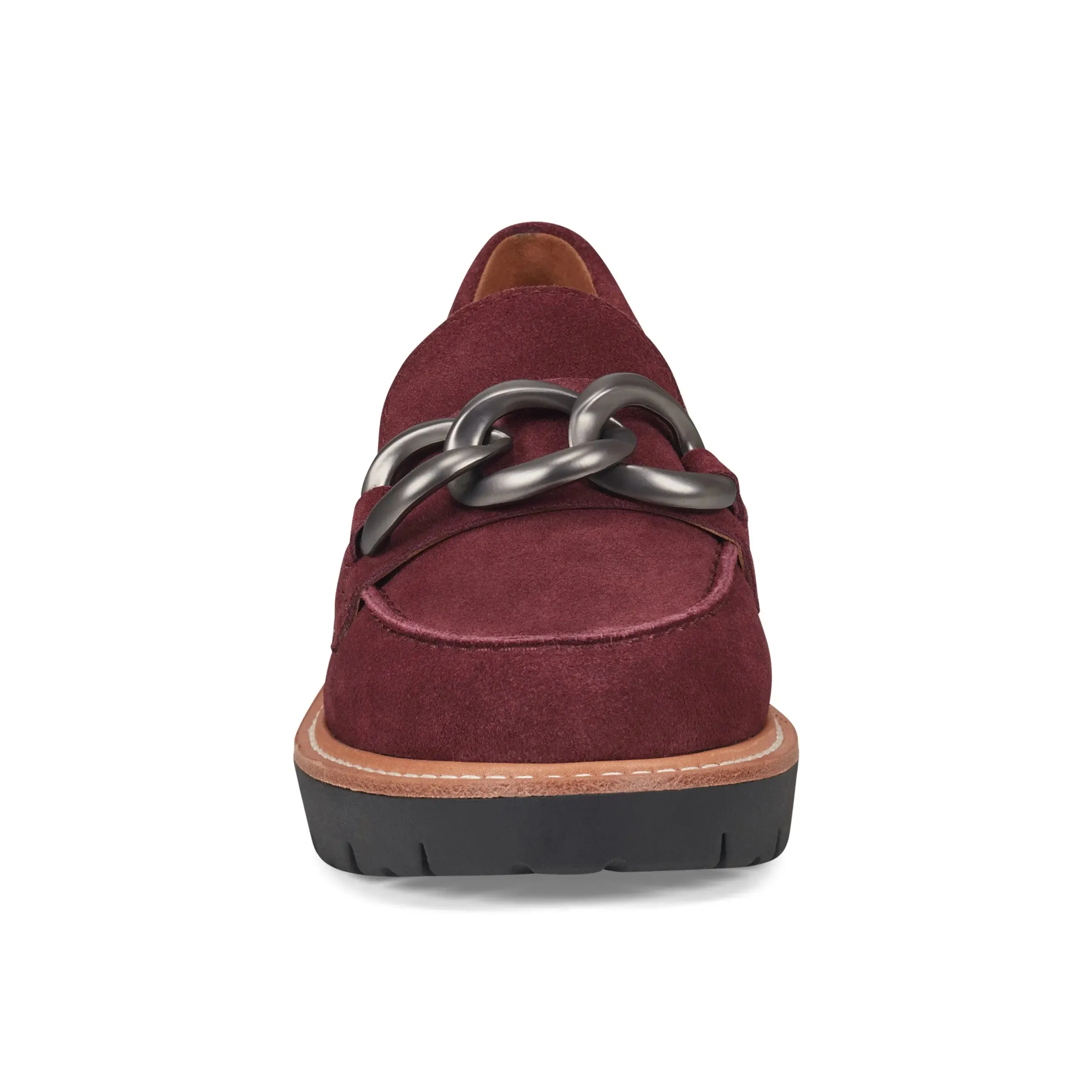 Zalor Round Toe Lug Sole Casual Slip-on Loafers Dance Floor Rich Jewel
