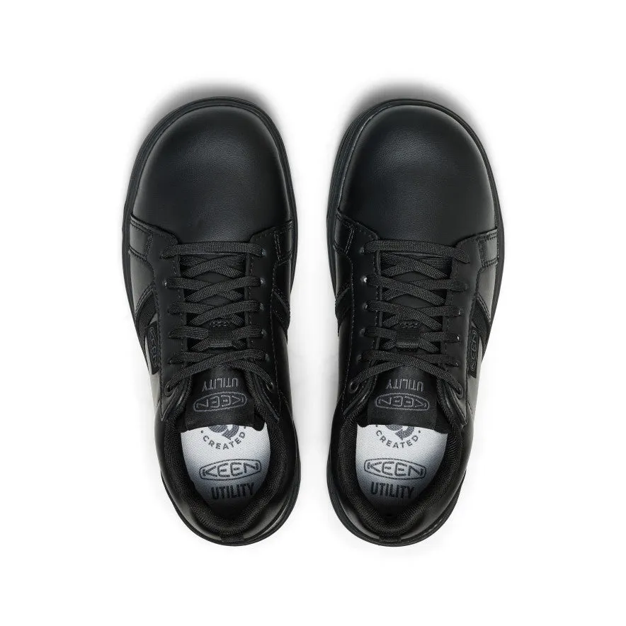 Women's Kenton WTX Work Shoe (Soft Toe)  |  Black/Black Cushioned night walk