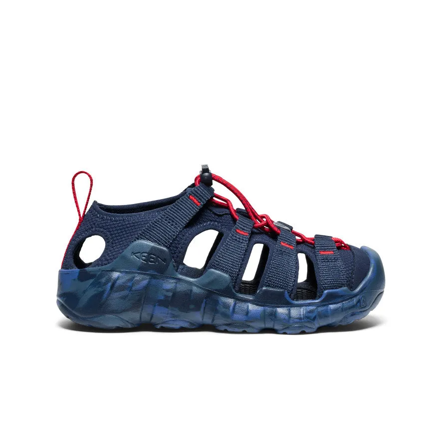 Comfortable And Practical Open Back Big Kids' Hyperport H2 Sandal  |  Naval Academy/Red Carpet