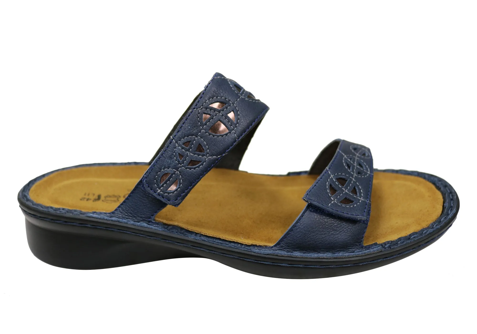 Flex Comfort Naot Cornet Womens Comfort Wide Fit Orthotic Friendly Slide Sandals