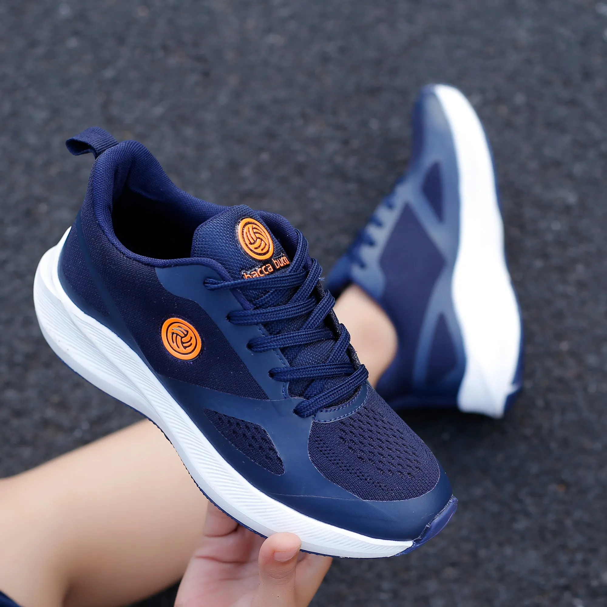 Bacca Bucci IMPACT Running Shoes/Sneakers for Gym/Training/Casual Walking for Women Silver Shine Canvas