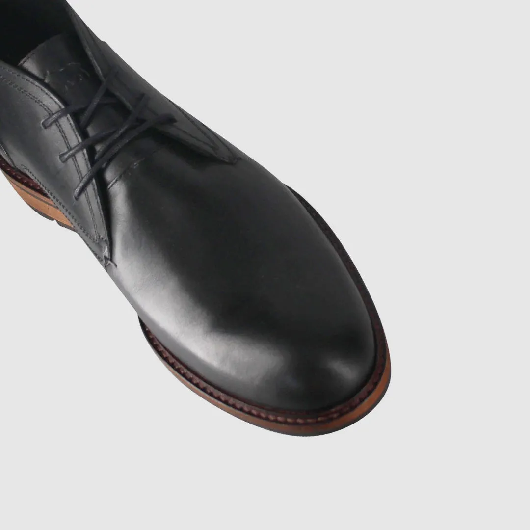 Slim Line Fern Lace Up Boots Black