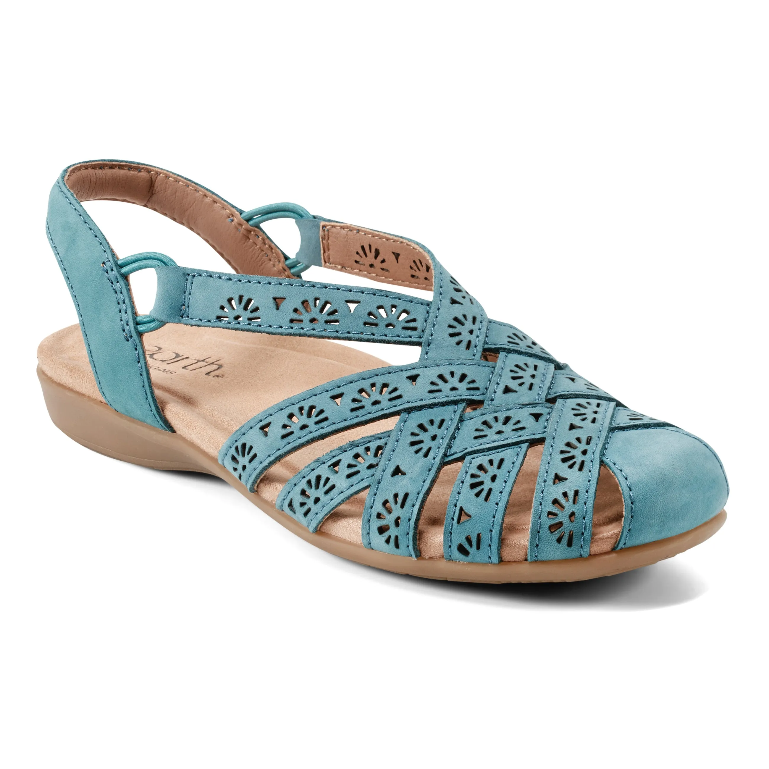 Night Glow Love Path Briel Round Toe Casual Slingback Flat Sandals
