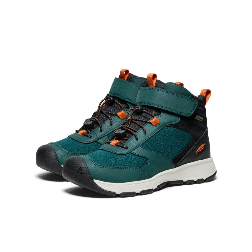 Hunter Big Kids' Skua Waterproof Boot  |  Ponderosa Pine/Gold Flame