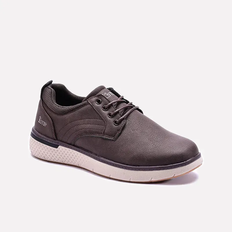 Lace   Up Closure Pressure Relief Padding Pulse Rider Brown Sneaker Shoes 0120513