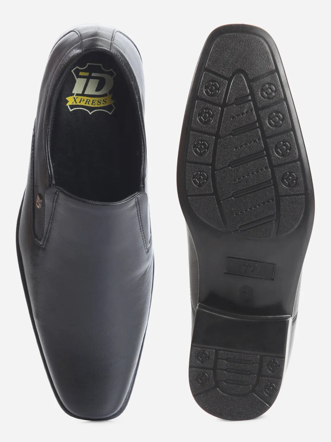 Men's Black Regular Toe Slip On Formal (ID6102) Quick clean Cap Toe