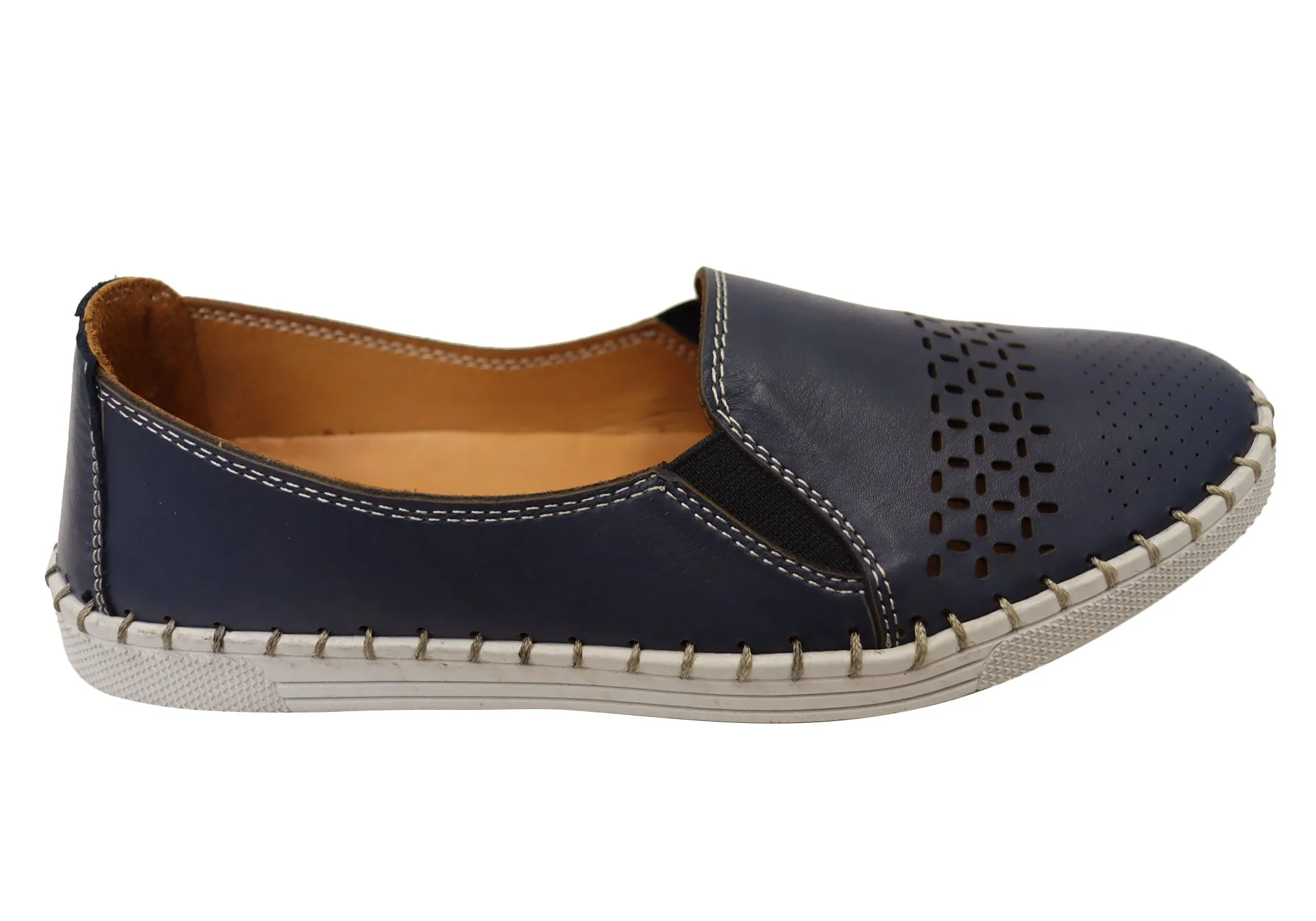 Orizonte Harlow Womens European Comfortable Leather Shoes Stable Feel