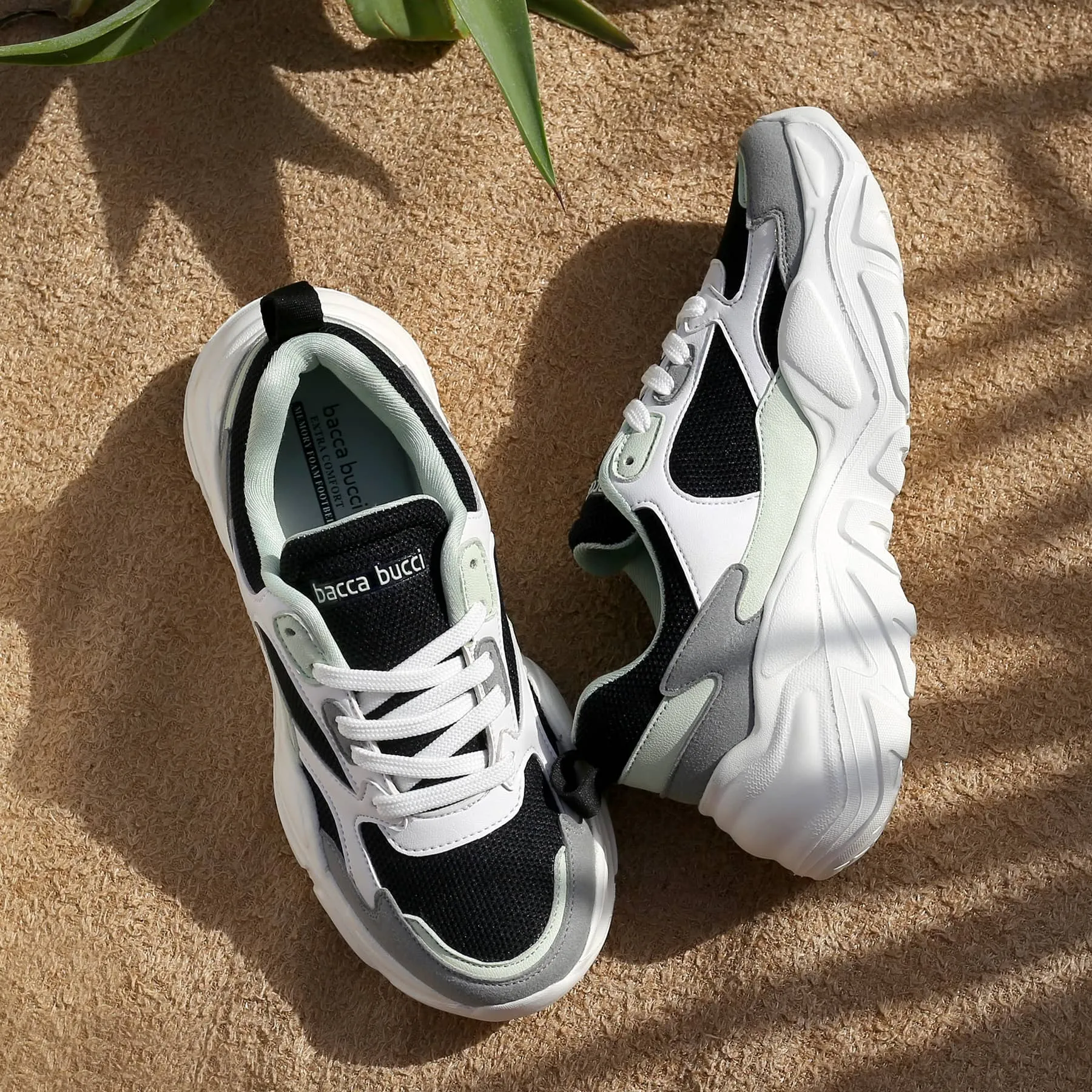 Hero Edge Cushioned Base Busy Professionals Bacca Bucci SPARK Low-top Platform ColorBlock Fashion Sneakers For Women | StreetWear Chunky Sneakers