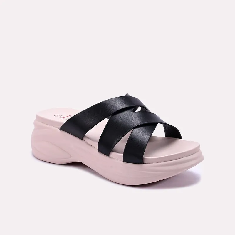 Baby Soft Color Play Black Thick Sole Casual Slippers 0412928