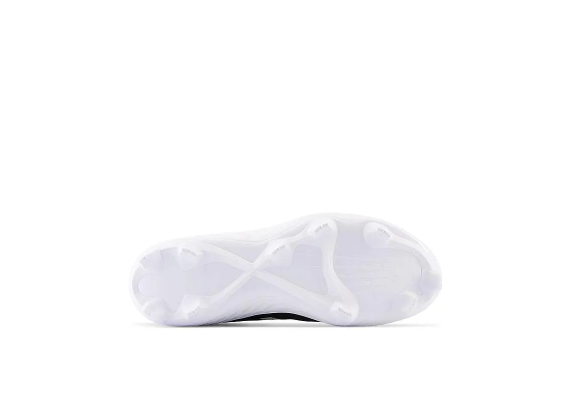 Adult Ease New Balance Men's Fresh Foam 3000 V6 Molded Baseball Cleats - Black with White - PL3000K6