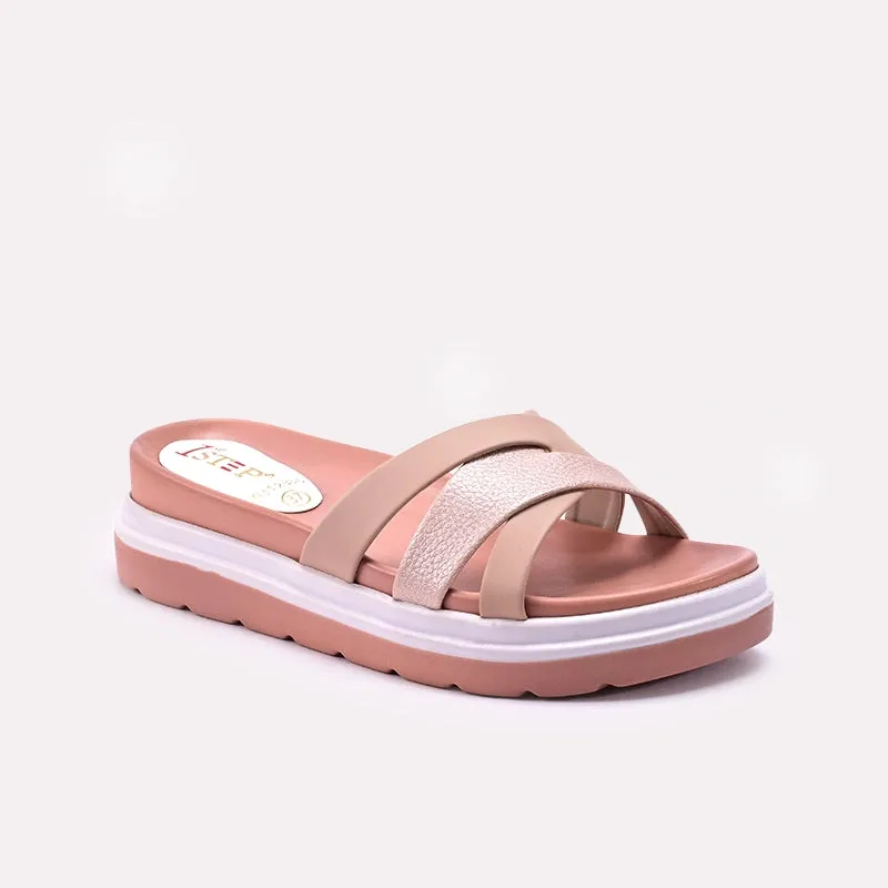 Foot Glow Hot Day Peach Womens Casual Platform Slippers 0413130