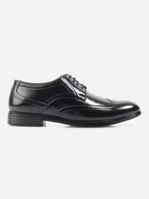 Men's Black Regular Toe Lace Up Formal (IX1079) Reinforced Sides