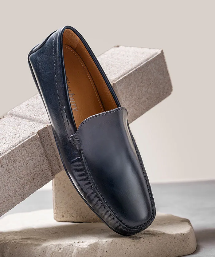 Mocassin LUCA Bleu Patin Long Shade