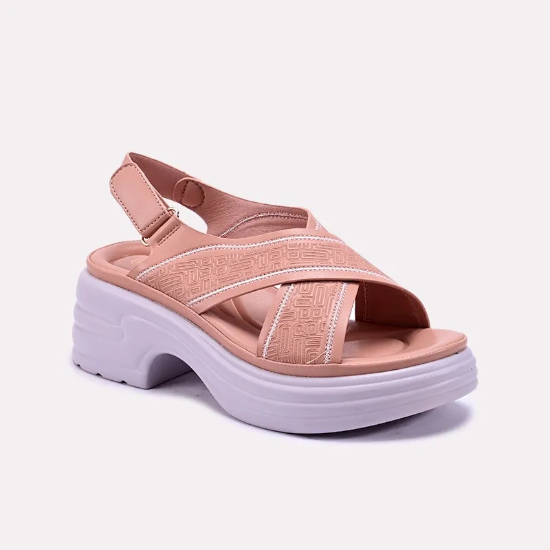 Peach Chunky Casual Sandals 0421384 Pastel tone