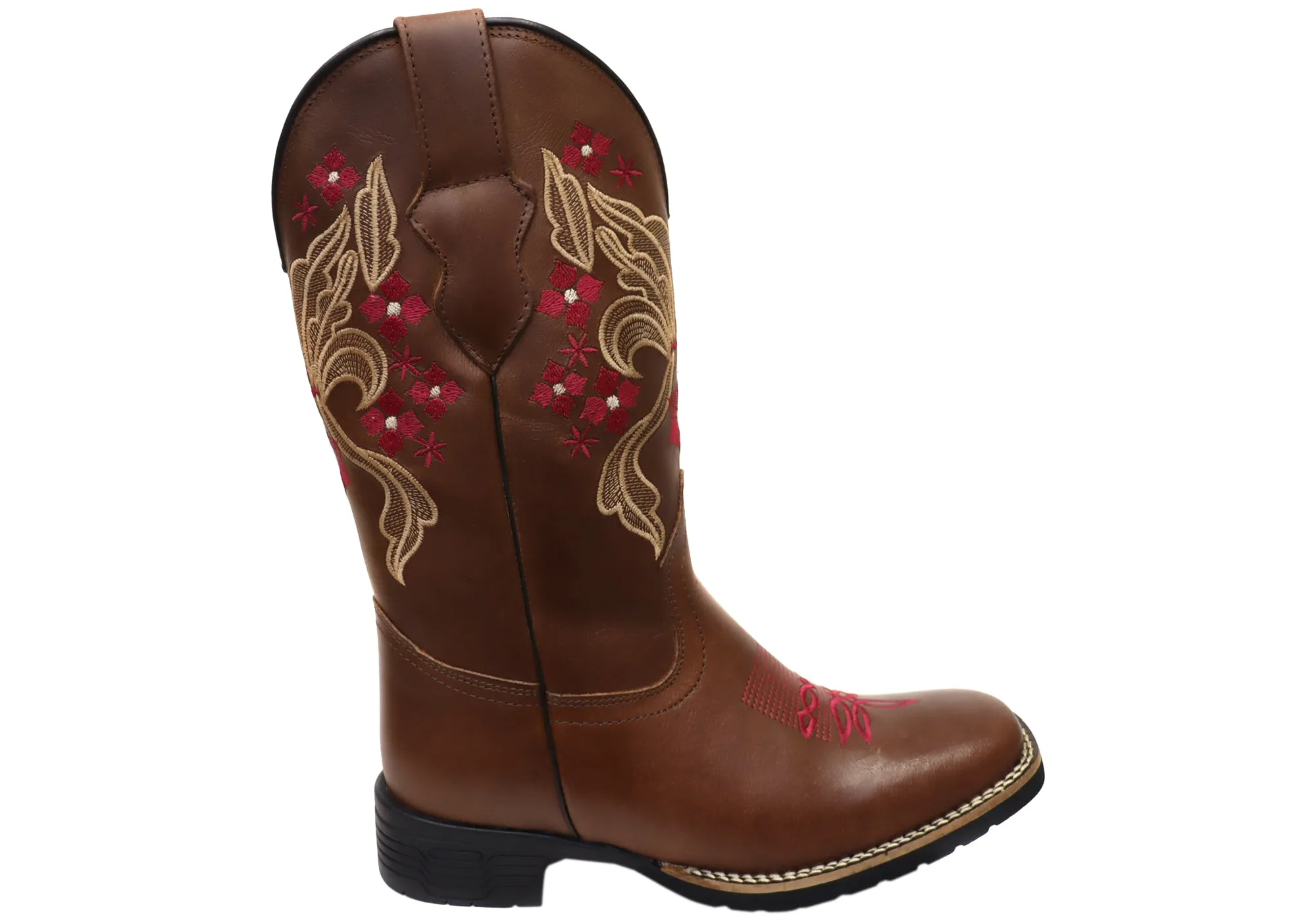 D Milton Claire Womens Comfortable Leather Western Cowboy Boots Protective Wear