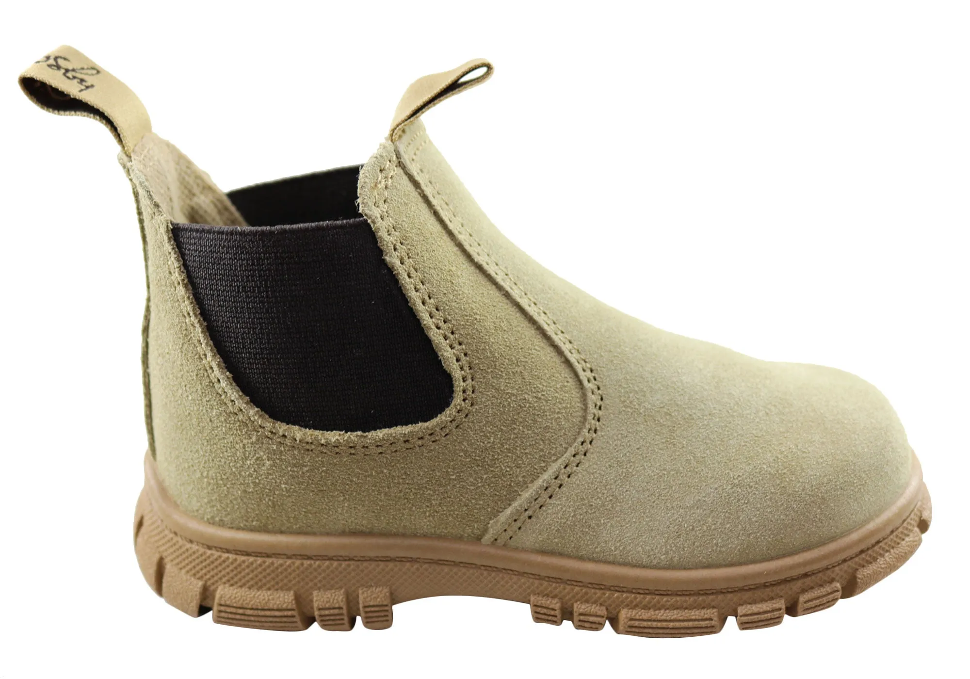 Grosby Ranch Baby Toddler Kids Leather Pull On Boots Heavy Terrain