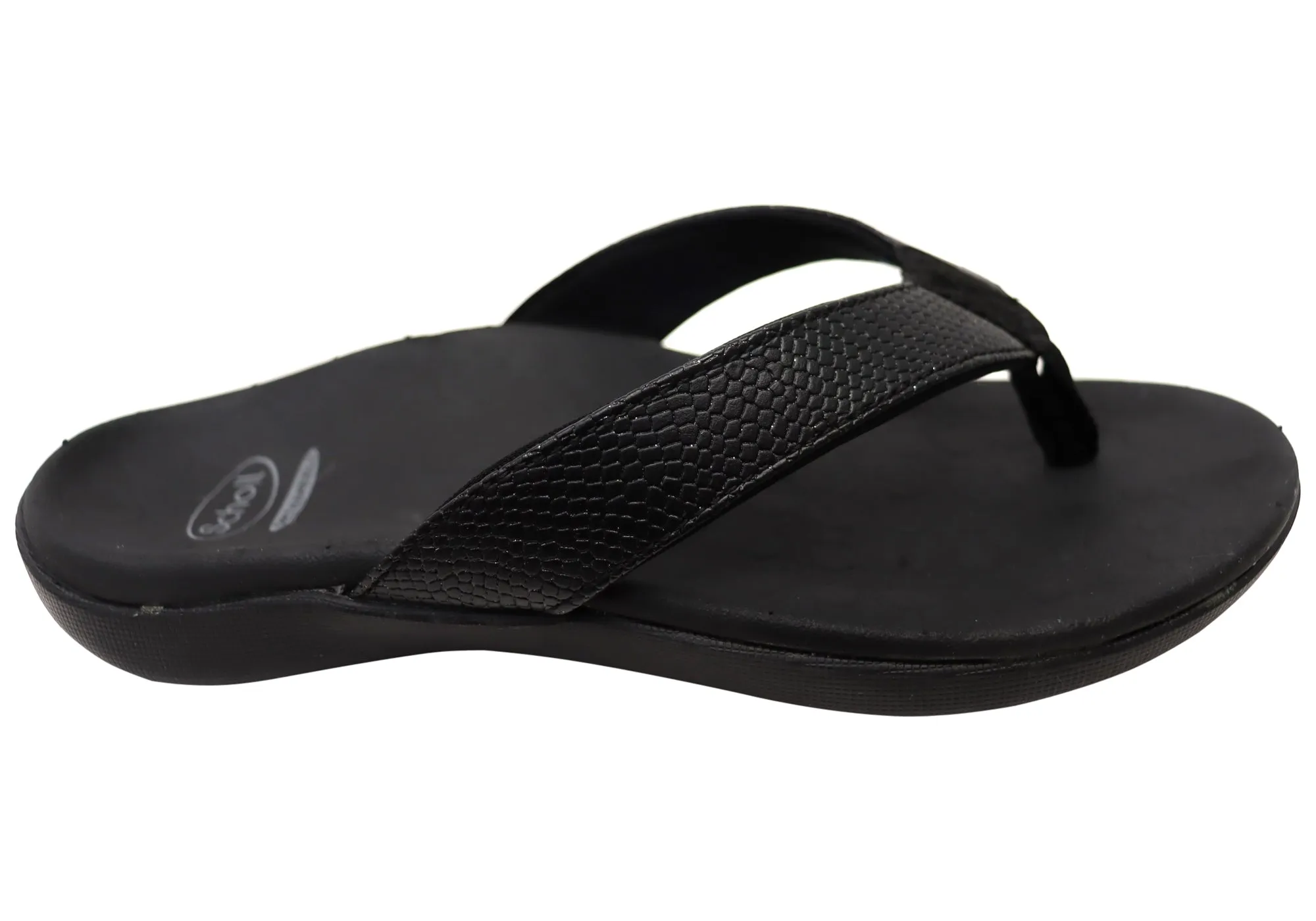 Chill Gear Anti Odor Scholl Orthaheel Sonoma II Womens Supportive Comfort Thongs Sandals