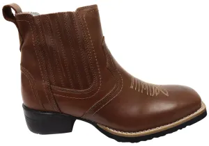 Minimal Look D Milton Ace Mens Leather Comfortable Western Cowboy Chelsea Boots