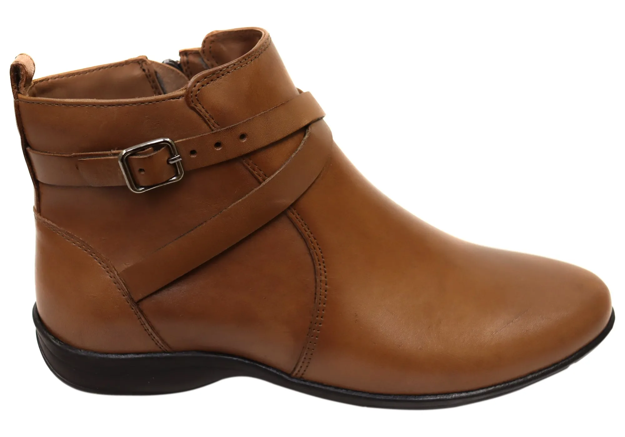 Via Paula Nancy Womens Comfortable Brazilian Leather Ankle Boots Protective Cushioning