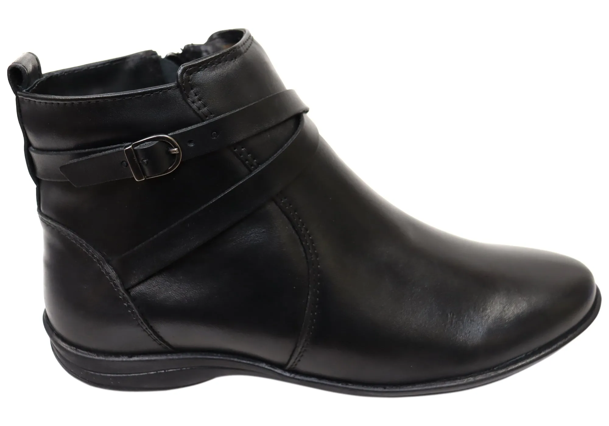 Workwear Style Protective Finish Urban Commute Via Paula Nancy Womens Comfortable Brazilian Leather Ankle Boots