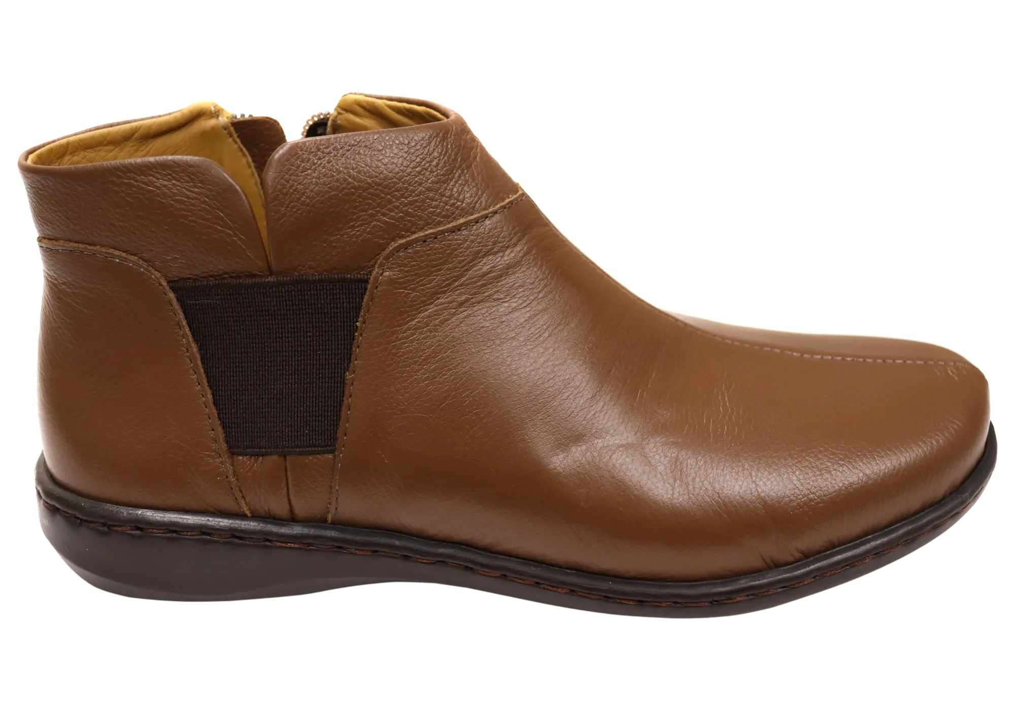 Opananken Thera Womens Comfortable Brazilian Leather Ankle Boots Rugged Built City Walking
