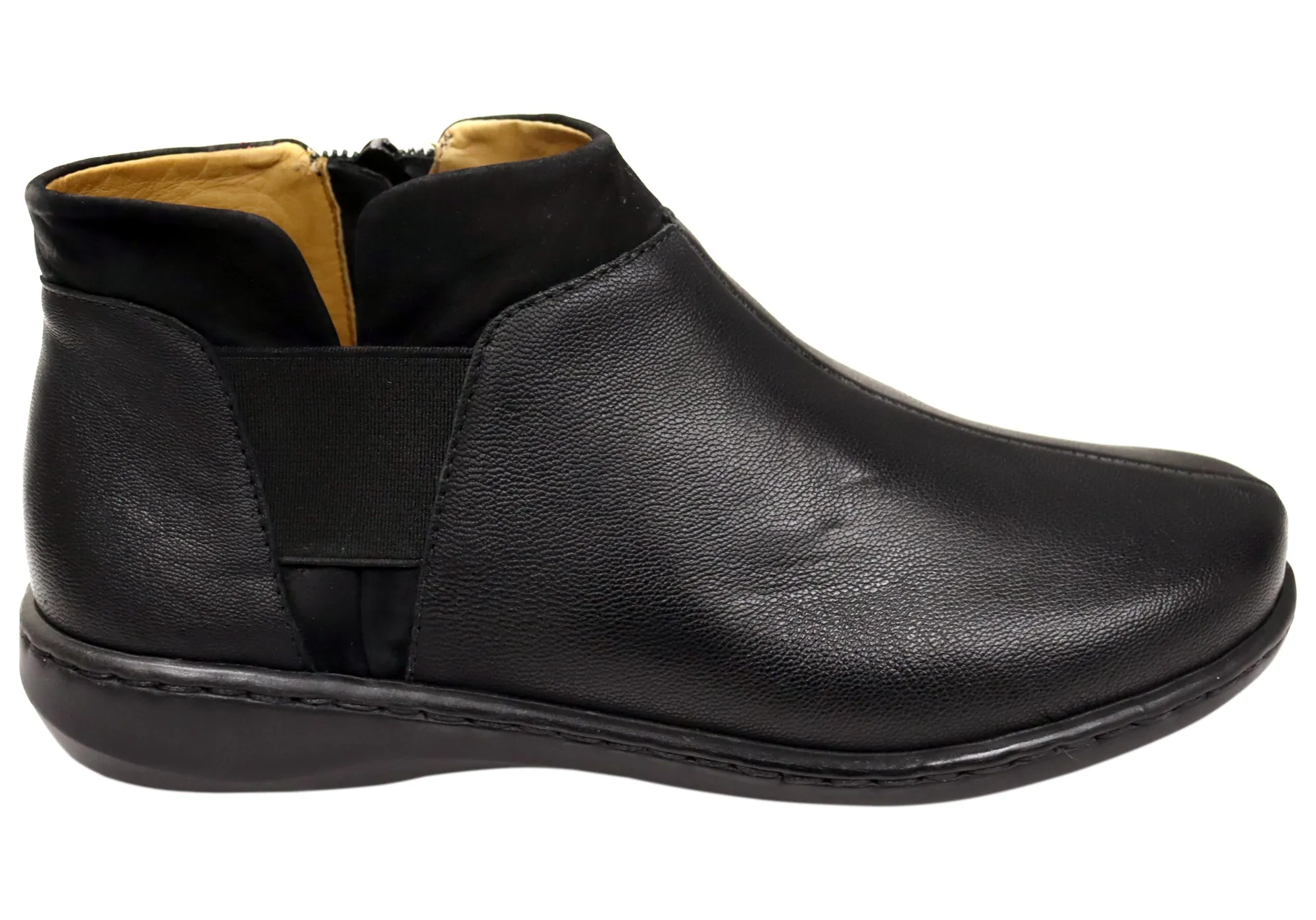 Anti Odor Stylish Explorer Opananken Thera Womens Comfortable Brazilian Leather Ankle Boots