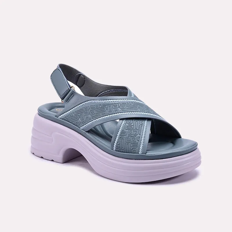 Wind Block Blue Chunky Casual Sandals 0421384