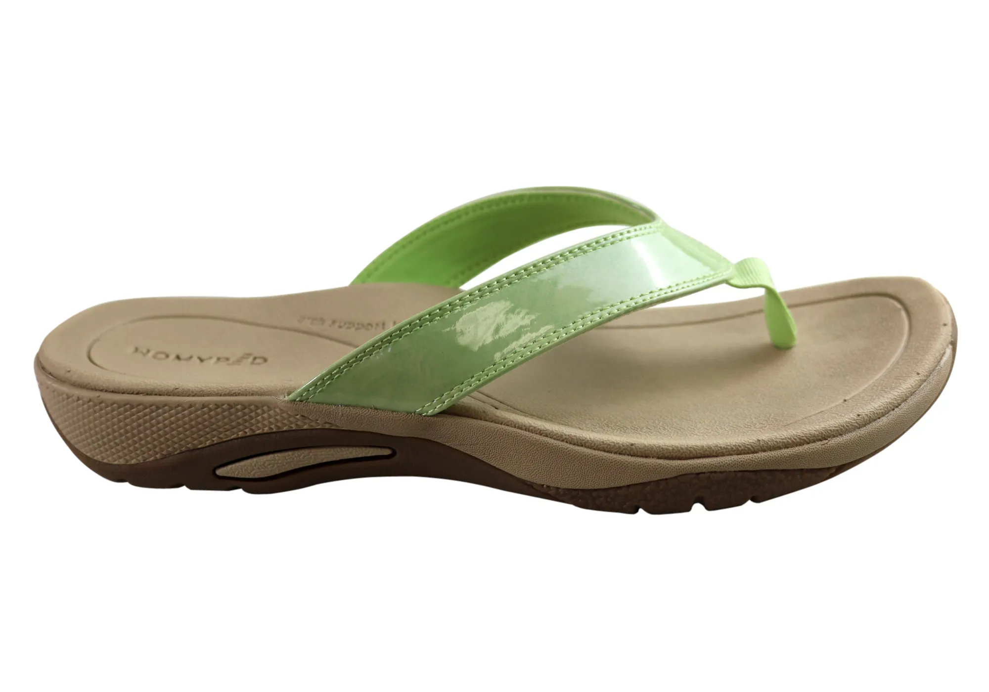 Walking Fit Light Walk Homyped Inlet Womens Supportive Thongs Sandals