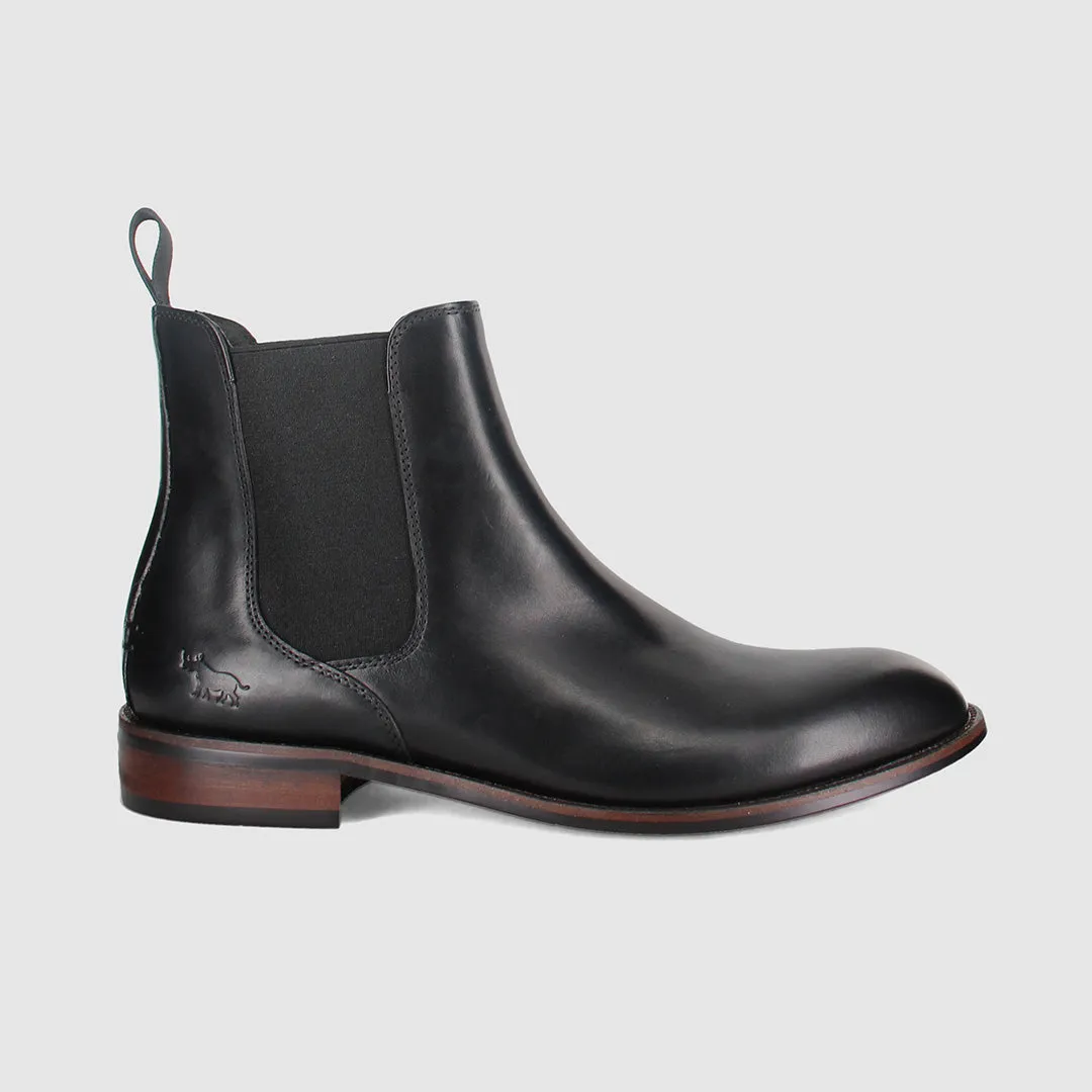 Quick Jog Plymouth Chelsea Boots Black Light Step-On Glide Layer