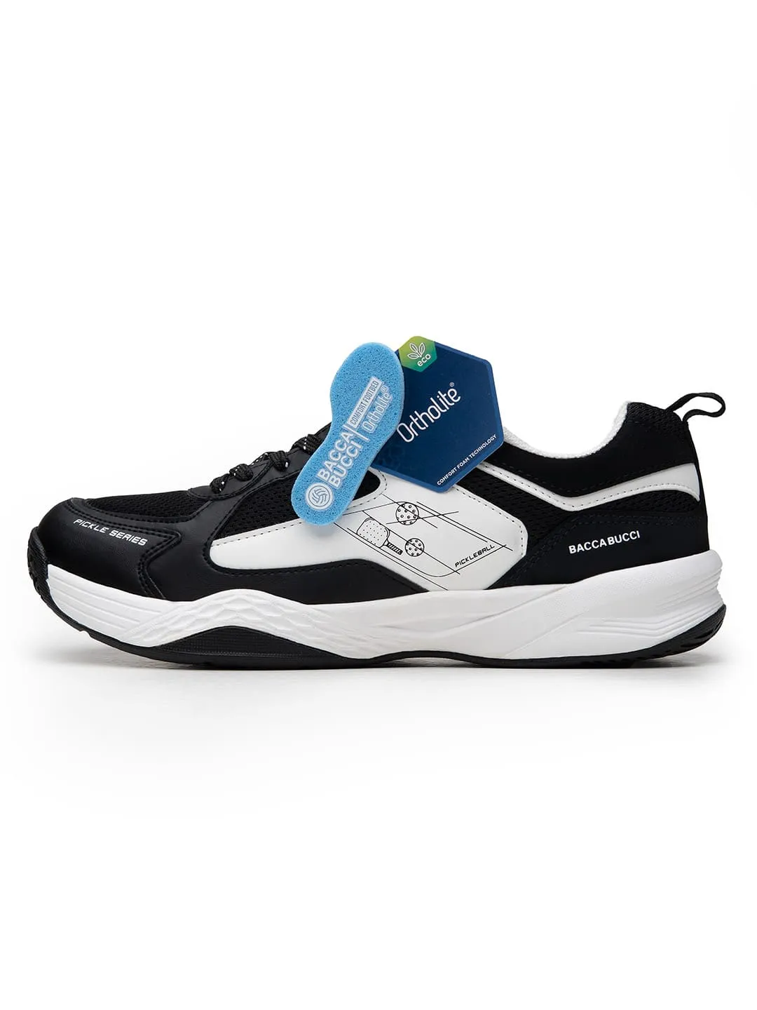 Red Glow Bacca Bucci Pickle Series Court Sneakers with OrthoLite Eco Insoles