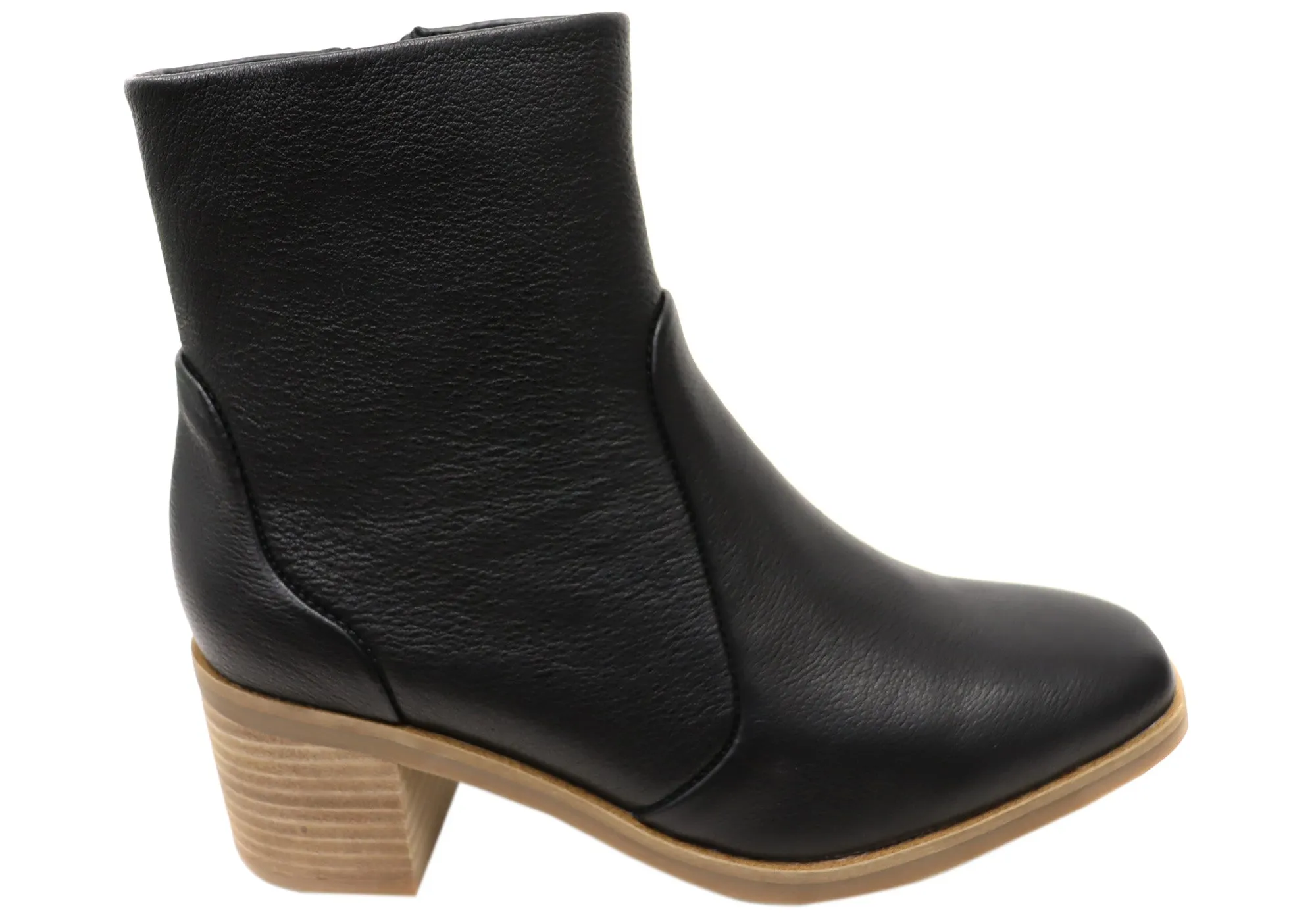 High Quality Leather Snow Activity Hush Puppies Superb Womens Leather Comfortable Mid Heel Ankle Boots