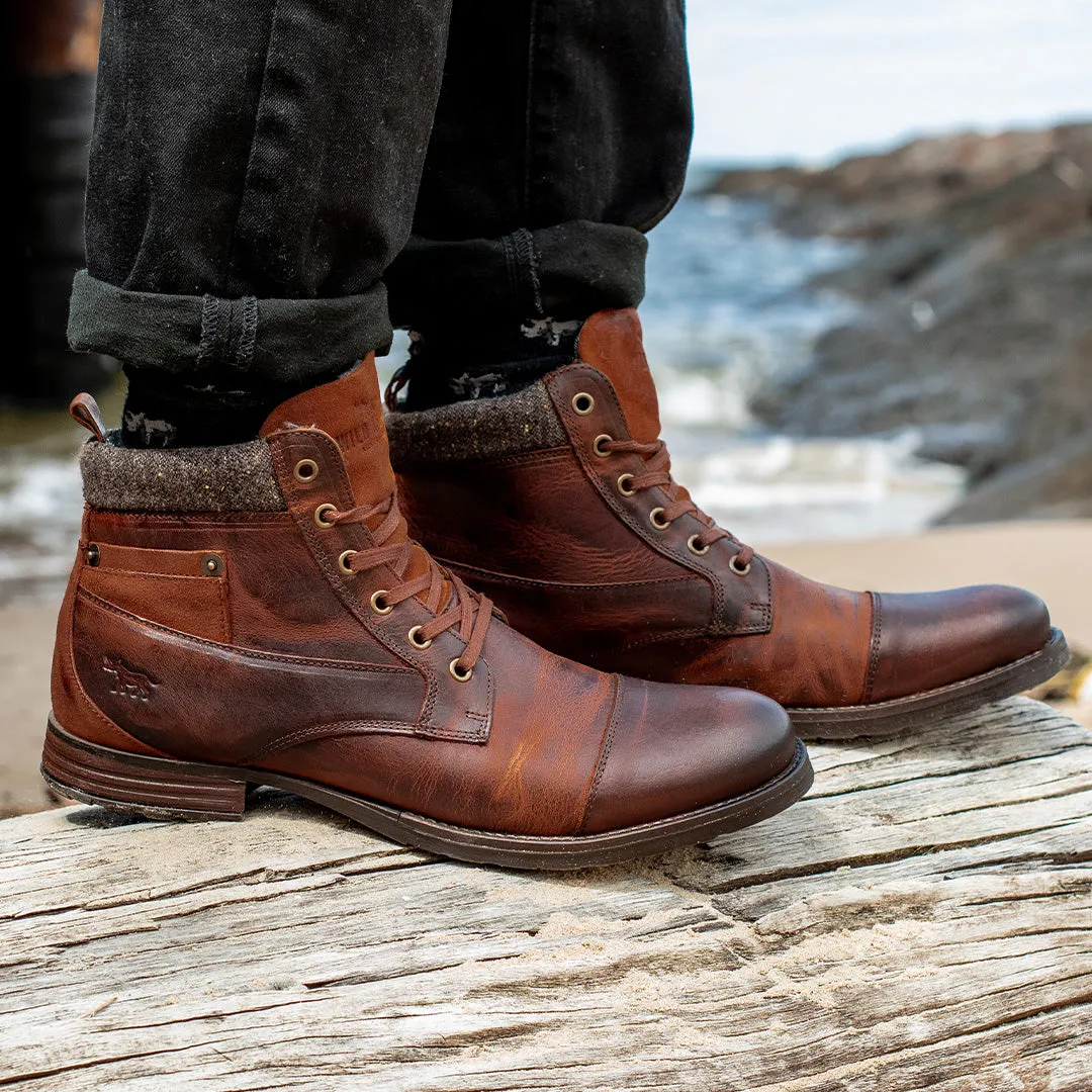 Polyester Aireys Lace Up Boots Rust