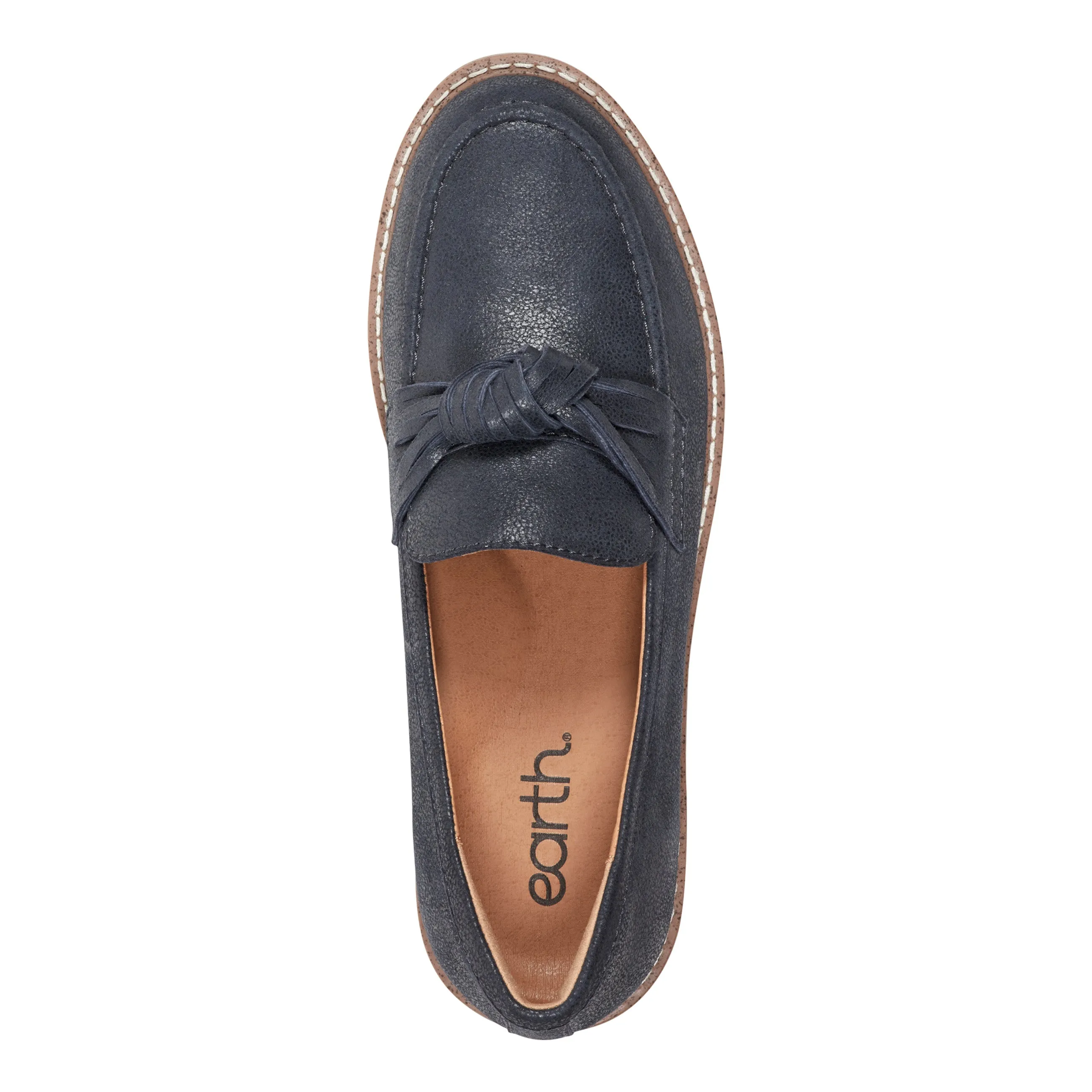 Jayde Knotted Loafers Clean White Smooth ride