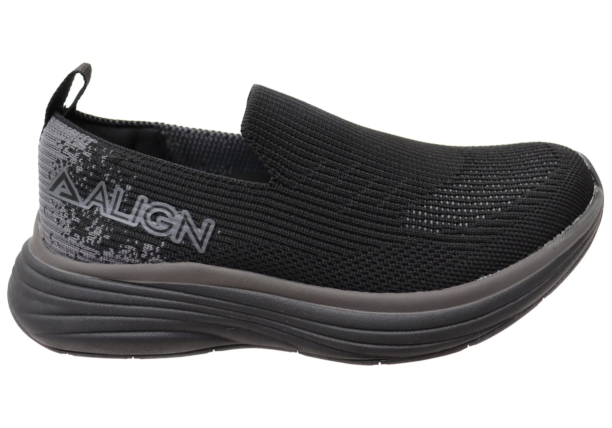 White Clean Comfort Lining Align Thorne Womens Supportive Wide Fit Arch Support Slip On Sneakers