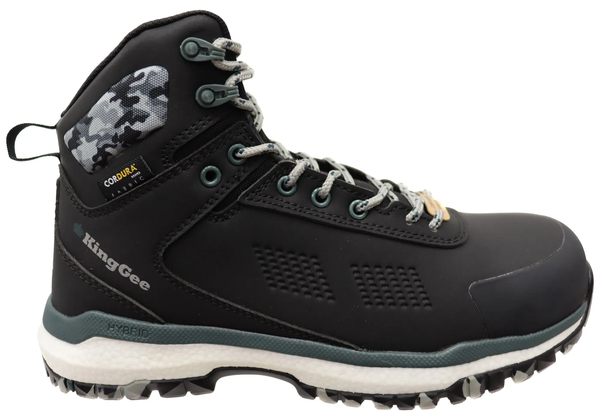 Breathable Lining Arctic Cool KingGee Mens Terra Firma Hybrid Zip Lace Composite Toe Work Boots