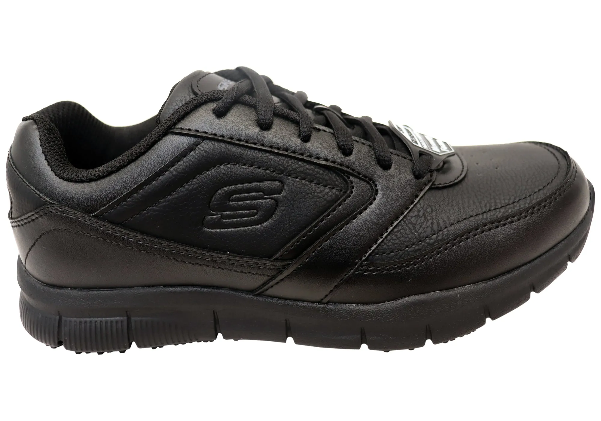 Relax Feel Multi Terrain Grip Skechers Mens Work Relaxed Fit Nampa Lace Up Slip Resistant Shoes