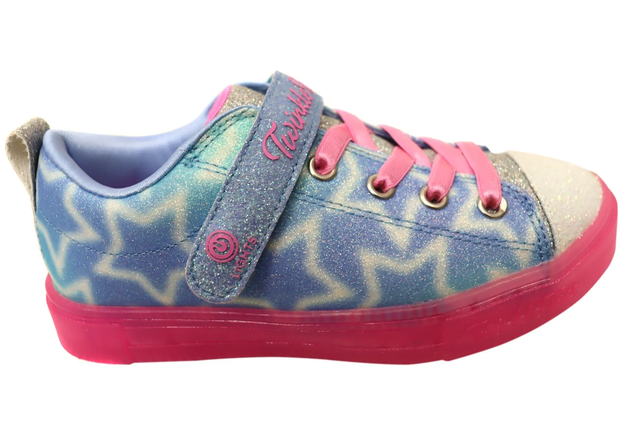 Skechers Girls Kids Twinkle Sparks Ice Dreamsicle Comfortable Shoes Padded Fit Adjustable Laces
