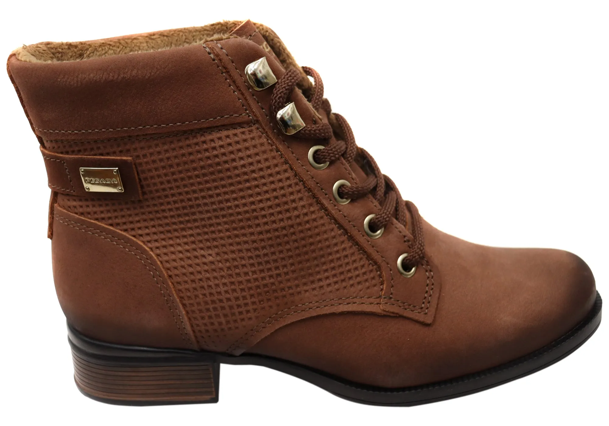 Pegada Minki Womens Comfortable Brazilian Leather Lace Up Boots Minimal Weight