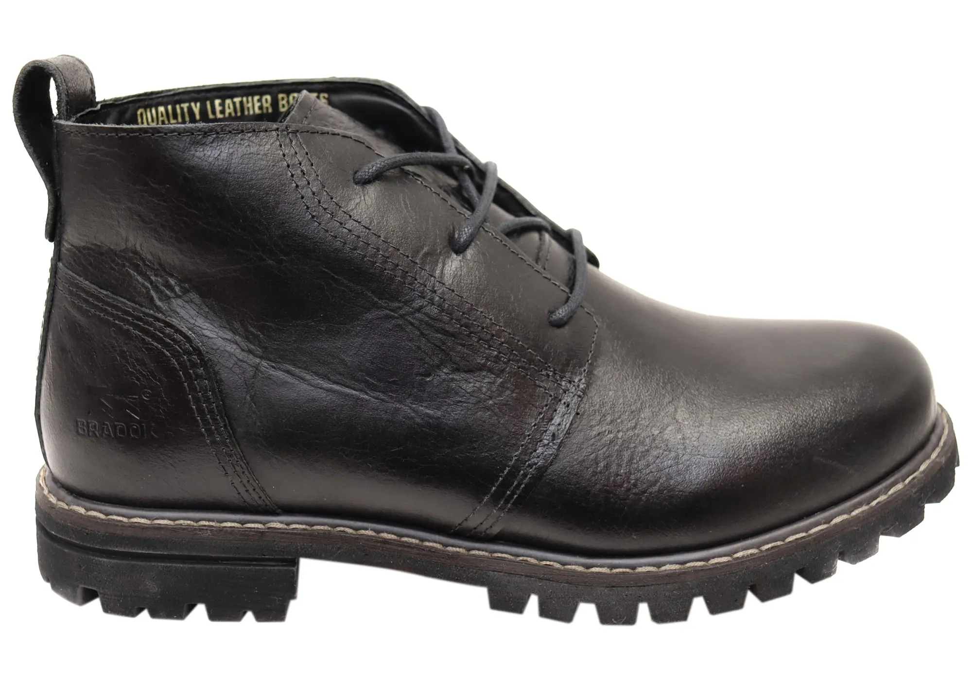 Bradok Lee Mens Comfortable Leather Lace Up Boots Made In Brazil Gym workout