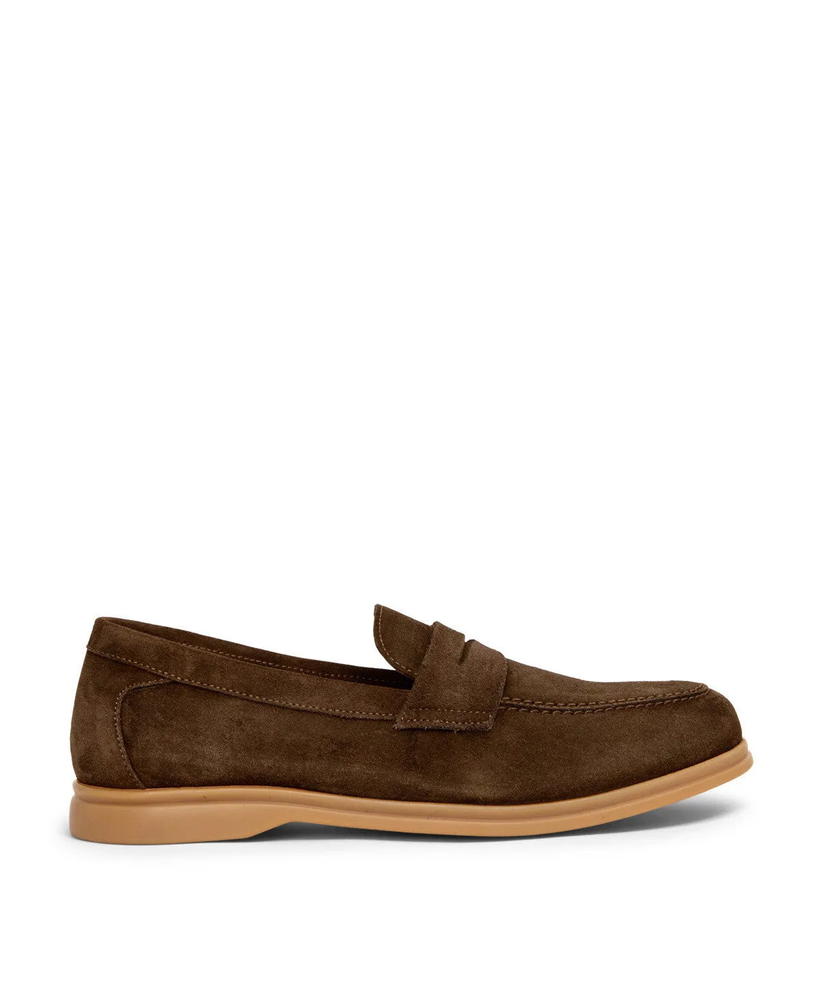 Mocassin PORTOBELLO Daim Olive Sombre Minimalist Look Durable Outsole Design