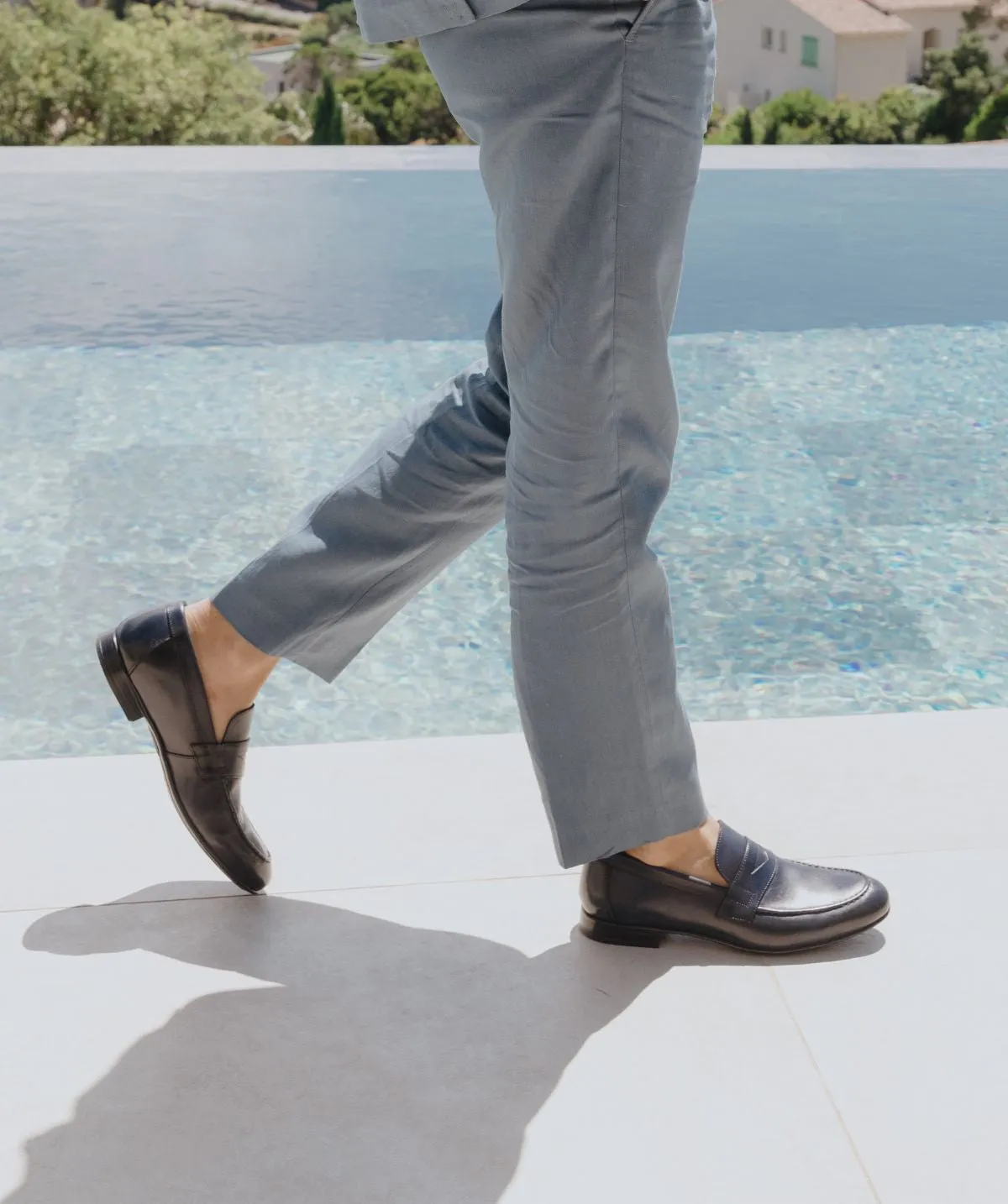 Mocassin CLAYTON Bleu Patin Guest Look