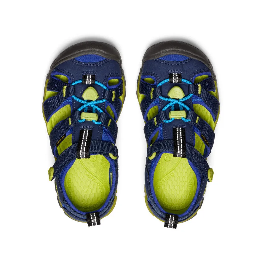 Outdoor Essential Flat Base Little Kids' Seacamp II CNX  |  Naval Academy/Chartreuse