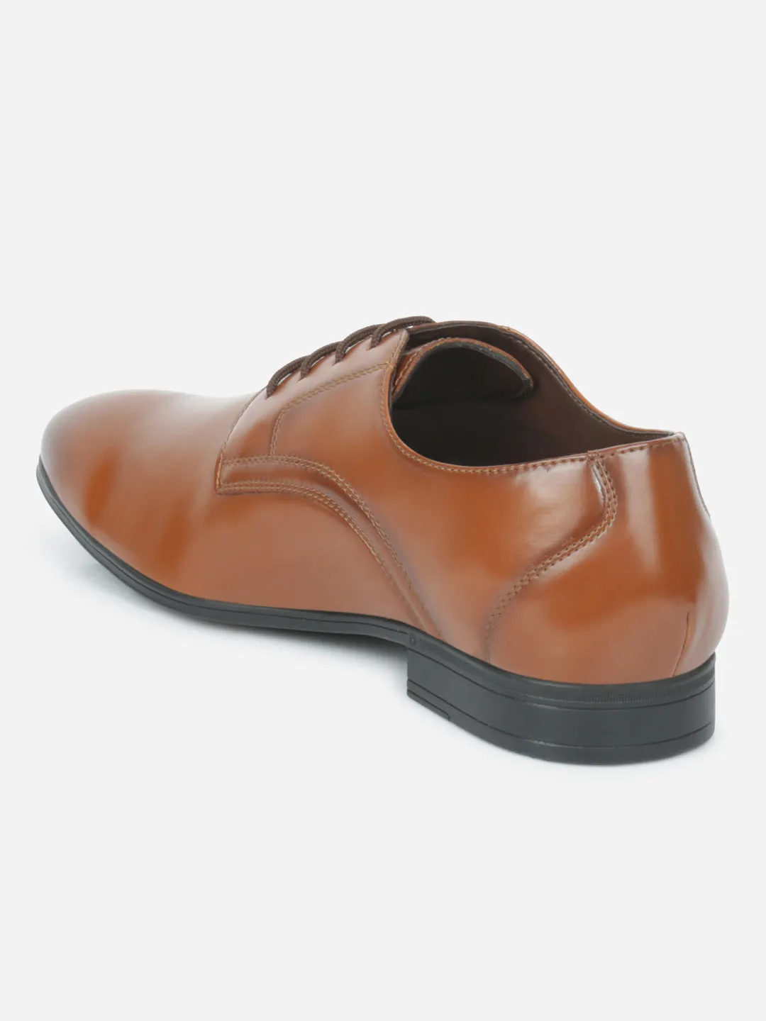 Padded collar Suede Soft Men's Tan Round Tow Lace up Formal (IX1082)